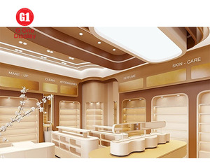 Bespoke Luxury Cosmetic Shop Interior Fit-out LED Illuminated Makeup Retail Showcase Design-to-Production Solution - Product Image 6