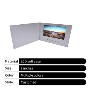 Carte d'<span class=keywords><strong>invitation</strong></span> personnalisée Carte vidéo de mariage Carte de voeux Écran LCD Livre vidéo avec logo - Product Image 3