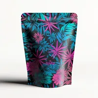 Sachet de thé debout en papier d'aluminium imprimé sur mesure avec fermeture éclair et fenêtre refermable pour boissons