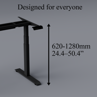 Rangka Meja Kerja Modern PR Dual Motor Tiga Tingkat Berbahan Metal - Furnitur Kantor Ergonomis, Tahan Lama, dan Dapat Disesuaikan Ketinggiannya
