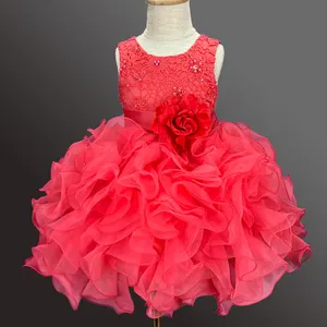 Princesse fleur fille robe été Tutu mariage fête d'anniversaire enfants robes pour filles conceptions robe 3-12 ans