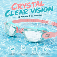Nouveauté Lunettes de natation pour enfants de haute qualité, colorées, anti-buée, protection UV, respectueuses de l'environnement, en silicone