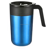 Tasse à café moderne 12 oz en acier inoxydable, gobelet de voyage isotherme à double paroi avec poignée, portable, écologique, cadeaux d'affaires