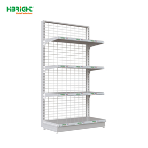 Heavy Duty Gondola Shelving Supermarket Display <b>Rack</b> Black Yellow Retail Store <b>Shelf</b> Double Sided Freestanding - Product Image 4