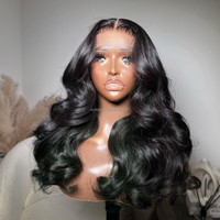 Perruque Frontale en Dentelle HD Cheveux Indiens Bruts, Perruque Complète en Cheveux Humains 100% sans Colle Alignés, Perruque Frontale pour Femmes Noires