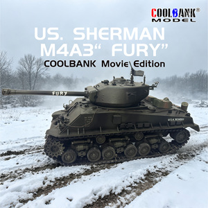 COOLBANK & NF MODEL Char américain Sherman M4A3 <span class=keywords><strong>Fury</strong></span> 1/16 Édition <span class=keywords><strong>Film</strong></span> Châssis Métallique Peint Accessoire Modèle de Collection Char RC - Product Image 2