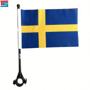 Banderas de Bicicleta de Suecia al por Mayor para Eventos de Fútbol 2025, 6*8 Pulgadas, 100% Poliéster, Decoración con Impresión Digital para Interiores y Exteriores - Product Image 1