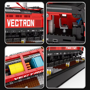 Trenes Urbanos MOC 66019, Modelo de Tren Eléctrico Europeo de Pasajeros, Vía Férrea, 1757 Piezas, Bloques de Construcción, Juguetes de Ladrillos para Regalo - Product Image 5
