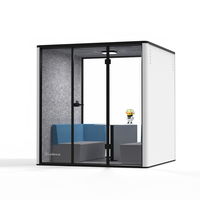 Cabine de réunion acoustique professionnelle pour l'intimité du bureau avec ventilation et éclairage Cabine insonorisée parfaite Pod de bureau