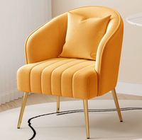 Fauteuil individuel de luxe, confortable, en velours, fauteuil baril, canapé, fauteuil d'appoint pour salon