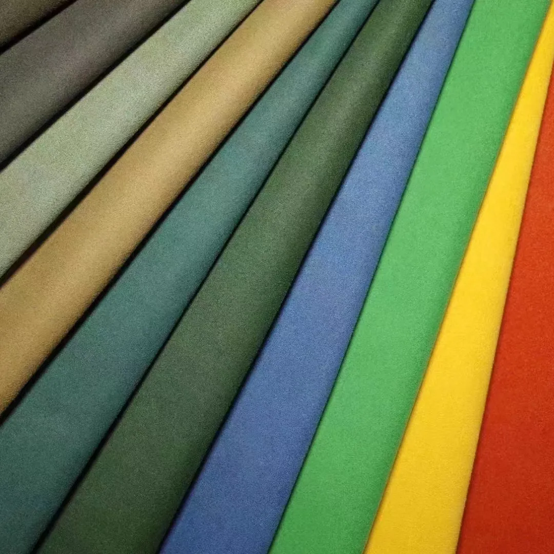 Hight Quality Faux Suede Fabric Low Moq Car Suede Fabric Leather Faux Suede Fabric Recycle Leather