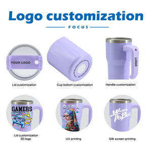 Produk baru kualitas makanan 20oz 304 baja tahan karat Mug termal anak-anak cangkir kopi dinding ganda terisolasi vakum Tumbler anak dengan sedotan - Product Image 3