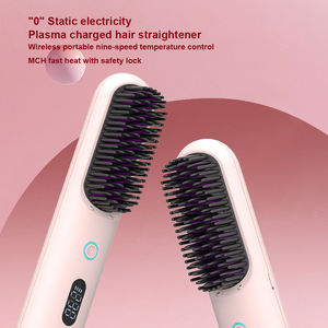 KV professionnel 9600mAh Mini sans fil USB et DC Charge Portable fer à lisser peigne cheveux raides attelle avec affichage LED - Product Image 6