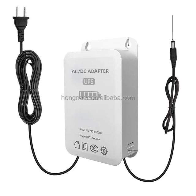 Battery Backup 12V 2A 100V-240V Converter Adapter for Security CCTV Camera System NVR DVR DC 12V 2A UPS Power Supply Adapter