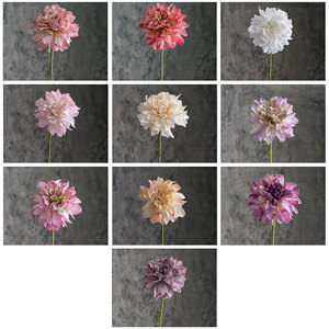 Dahlias artificiels Creekside Flower Ballad, branche unique en polyester, pour décoration intérieure, mariage et artisanat floral - Product Image 3