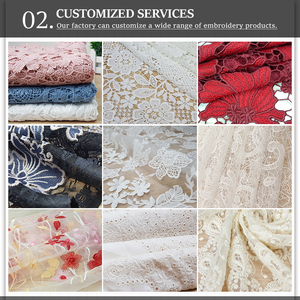 Di alta qualità bianco solubile in acqua del merletto del ricamo del tessuto per abbigliamento accessori di lavorazione - Product Image 5