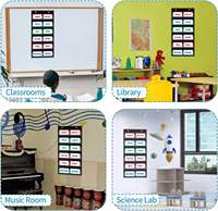Pizarra Plegable de 6 Bolsillos, Resistente y Ecológica, Negra, Tamaño 10''x25'', para Lecciones de Profesores y Uso en el Aula, para Tarjetas de Palabras