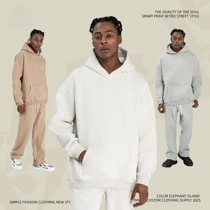 เสื้อฮู้ดดี้แบรนด์อเมริกันทรงโอเวอร์ไซส์สำหรับผู้ชาย  คอลเลคชั่นฤดูใบไม้ร่วง/ฤดูหนาว 2025 ผลิตจากโรงงานโดยตรง  ผ้ากำมะหยี่เนื้อนุ่ม  ทรงหลวม  ชุดเสื้อผ้า  ผ้าฝ้าย 100% - Product Image 4