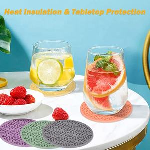 แผ่นรองแก้วซิลิโคนทำจากยางที่รองแก้วกาแฟชาไวน์ - Product Image 3