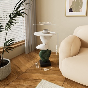 Mini mesa auxiliar de café moderna para entrada a casa, hotel, convertible para sala de estar, para espacios pequeños, balcones para sofá de té - Product Image 3