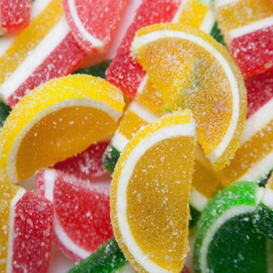Bán buôn nhiều màu trái cây Hương vị Gummy Kẹo Cam Dưa Hấu lát hình thái lát đa Thạch trái cây kẹo - Product Image 1