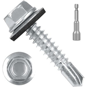Saitong Hardware TUV Certified <b>Self</b> <b>Drilling</b> Tapping <b>Screws</b> M6 X 25mm Hex Head Zinc <b>for</b> Construction Fastening Solutions - Product Image 1