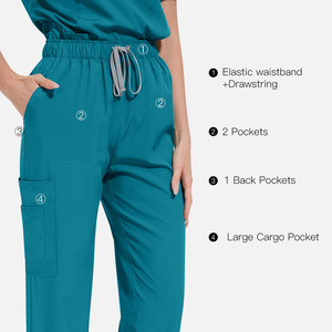 42108 fermeture éclair col unisexe concepteur médical Scrubs pour hommes marque médical Scrubs hôpital personnel infirmière uniforme - Product Image 4