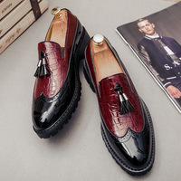 Nouvelles Chaussures Habillées pour Hommes Style Britannique à Pompons, Mocassins Décontractés en Cuir Souple à Bout Pointu, Type Oxford, pour Affaires et Loisirs