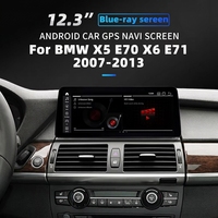 Autoradio Android 12,3 pouces à écran tactile avec adaptateur CarPlay sans fil pour BMW X5 E70 X6 E71 2007-2013 1920*720 - Vente Flash