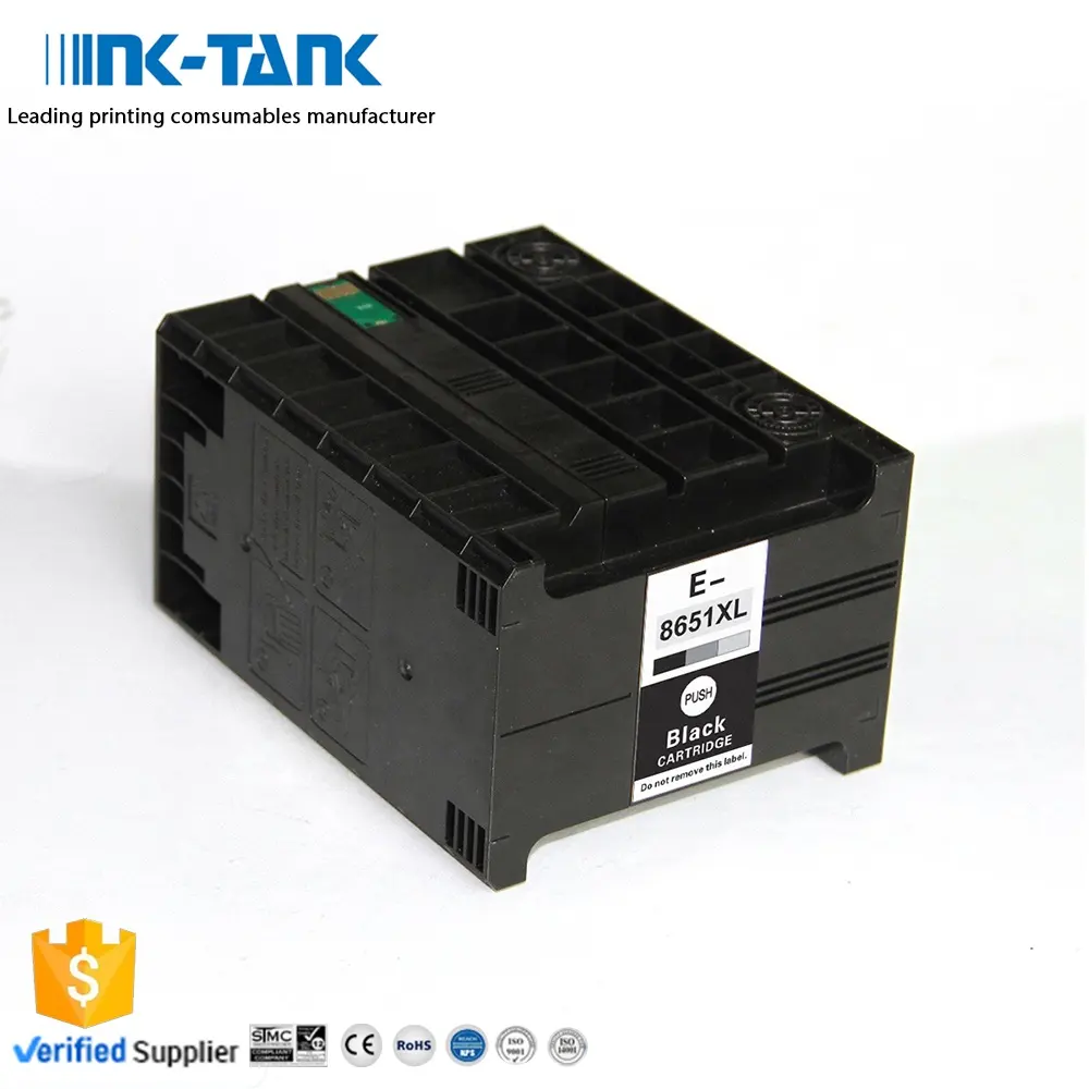 INK-TANK T8651 C13T865140 T8651XL Premium ตลับหมึกสีดำตลับหมึกสำหรับ Epson WorkForce Pro WF-M5690DW