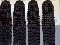Perruque bandeau 180% cheveux humains bruns lisses, perruques en cheveux vierges indiens bruts, demi-perruque bandeau ajustable naturelle avec mèches en vrac