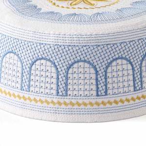 Cross-Border Men's <b>Flat</b> <b>Hat</b> with 3D Embroidery Polyester Material Fashion Style Travel Use Saudi National <b>Hat</b> - Product Image 4