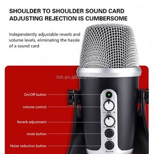 Tnh USB- <span class=keywords><strong>K01</strong></span> Trọng lượng nhẹ có dây Condenser <span class=keywords><strong>Microphone</strong></span> cho máy tính để bàn ghi âm phòng thu hát chơi game streaming video Live chat <span class=keywords><strong>Microphone</strong></span> - Product Image 3