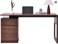 Table d'ordinateur portable moderne en bois massif avec rangement pour la maison, le bureau et l'étude