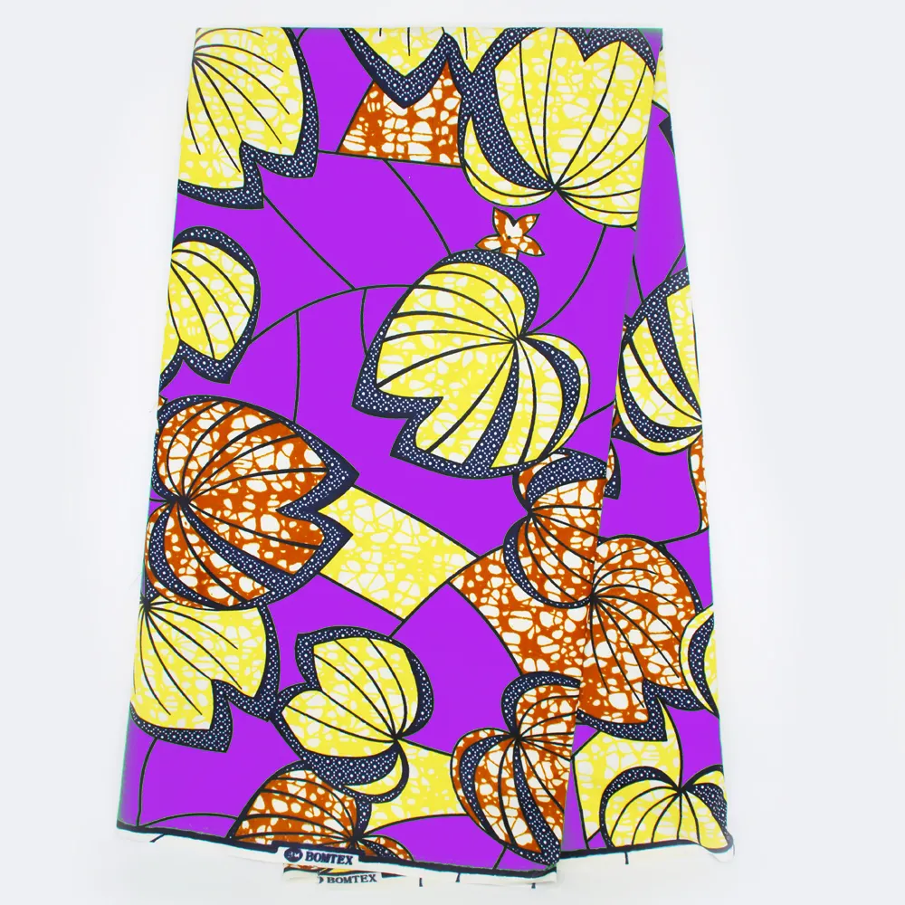 Moda özel afrika balmumu baskılar kumaş loincloth için 6 metre