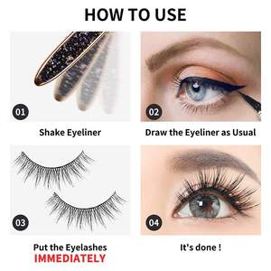 Lápiz de pegamento para pestañas, delineador mágico de oro rosa, adhesivo magnético de diamante, lápiz de pegamento, delineador de ojos - Product Image 6