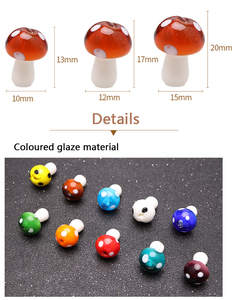 ลูกปัดแก้วคริสตัลหลากสีรูปเห็ดสำหรับงาน DIY ทำสร้อยคอ จี้ และเครื่องประดับ - Product Image 3