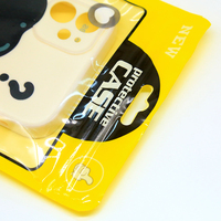 Sac en plastique à fermeture éclair avec anneau pour étui de téléphone, imprimé avec un logo noir personnalisé, en PVC/EVA givré recyclable
