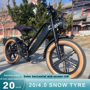 Vélo électrique tout-terrain 750W à 2 roues et pneus larges pour adultes, 7 vitesses, 20 pouces, en alliage d'aluminium avec <span class=keywords><strong>assistance</strong></span> au pédalage - Product Image 2
