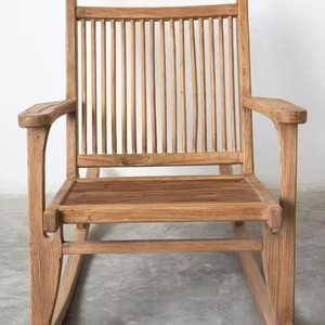 Sillón <span class=keywords><strong>mecedora</strong></span> de olmo antiguo, nuevo estilo chino para sala de estar y balcón, silla de madera maciza, silla de ocio, sillón de descanso, silla individual con respaldo - Product Image 3