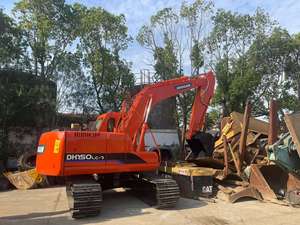 Excavatrice sur pneus amphibie d'occasion Doosan DH150W-7 avec moteur Hino Isuzu, pompe, composants d'engrenage Kawasaki, prix bas, excavatrice sur chenilles - Product Image 6