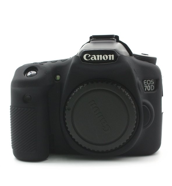 KAMPHO Camera Case for Canon EOS 70D, Soft Silicone Protective Cover Housing Rubber Body Skin for Canon EOS 70D Digital DSLR