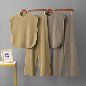ชุดเสื้อผ้า2ชิ้นแบบสวมศีรษะแขนกุดสำหรับผู้หญิงชุดเสื้อผ้าฤดูร้อน - Product Image 2