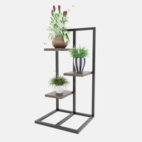 Support de fleurs en métal noir pour la production en usine, support de fleurs d'intérieur et pour événements de mariage, support de plantes en acier