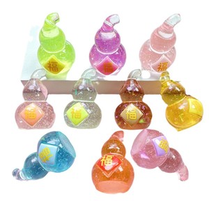 Ciondolo tridimensionale a forma di zucca con glitter, portafortuna, accessori in resina fai da te per decorazioni da tavolo e micro-paesaggi - Product Image 4