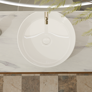 Lavabo vasque rond en céramique et marbre noir, moderne, <span class=keywords><strong>pour</strong></span> petite salle de bain, à poser sur comptoir - Product Image 4