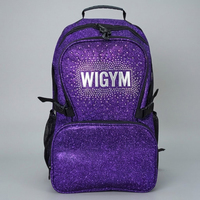 Mochila Personalizada para Animadoras |   Bolsas Brillantes para Animadoras con Logotipo de Diamantes de Imitación para Equipos y Clubes, Fabricante OEM