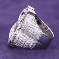 2024 Hip Hop Fine Jewelry Passd Diamond Tester 925 Sterling Silver Iced Out VVS Moissanite Dollar Sign Baguette Ring For Men
