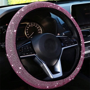 Nouvelle Housse de Volant en Strass pour Voiture, Design Élastique, Universelle 4 Saisons, avec Diamants Thermocollés - Product Image 4