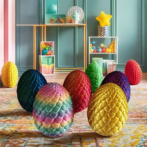 Juguete Creativo de Dragón Impreso en 3D para Huevos, Dinosaurio Clásico para Niños con Joya Láser de Color para Decoración - Product Image 2